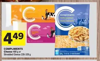 IGA COMPLIMENTS Cheese 400 g or Shredded Cheese 226-320 g offer