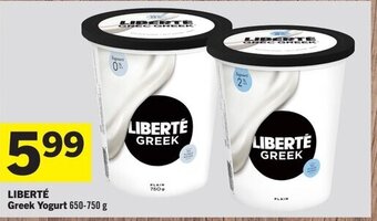IGA LIBERTÉ Greek Yogurt 650-750 g offer