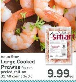 IGA Aqua Star Large Cooked Prawns 340g offer