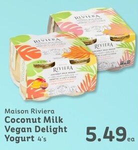 IGA Maison Riviera Coconut Milk Vegan Delight Yogurt 4's offer