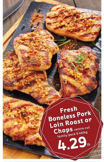IGA Fresh Boneless Pork Loin Roast or Chops offer