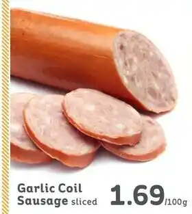 IGA Garlic Coil Sausage sliced 100g offer