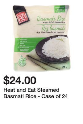 Dollarama Heat and eat steamed basmati rice - case of 24 offer