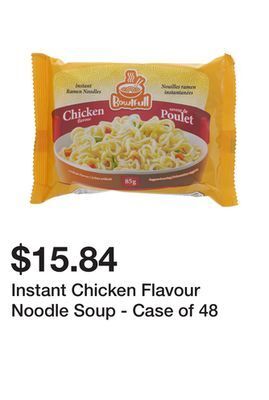 Dollarama Instant chicken flavour noodle soup - case of 48 offer