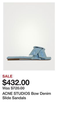 Holt Renfrew Acne studios bow denim slide sandals offer
