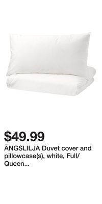 IKEA Ängslilja duvet cover and pillowcase(s), white, full/queen (double/queen) offer