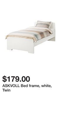 IKEA Askvoll bed frame, white, twin offer