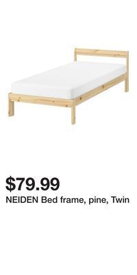 IKEA Neiden bed frame, pine, twin offer