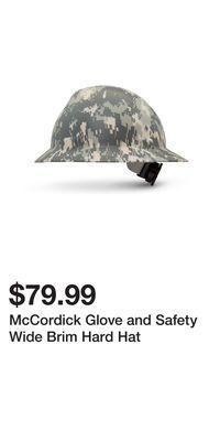 Mark's Mccordick glove and safety wide brim hard hat offer