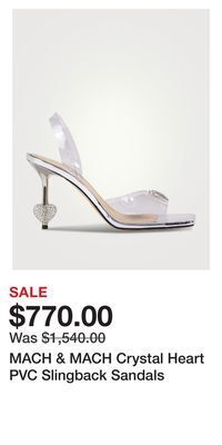 Holt Renfrew Mach & mach crystal heart pvc slingback sandals offer