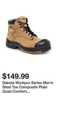 Mark's Dakota workpro series men's steel toe composite plate quad comfort freshtech 6 inch work boots offer