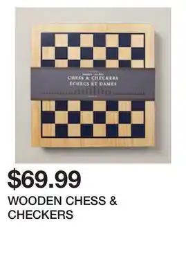 Chapters Indigo Wooden chess & checkers offer