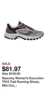 Sport Chek Saucony women's excursion tr15 trail running shoes, mid-cut, hiking, training, cushioned offer