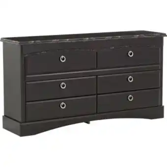 EconoMax Plus Dark brown 6-drawer dresser offer