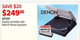 2001 Audio Video Denon analog turntable with built-in phono equalizer offer