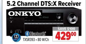 2001 Audio Video Onkyo 5.2 channel dts:x receiver offer