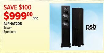 2001 Audio Video Psb speakers tower speakers offer