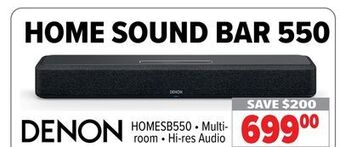 2001 Audio Video Denon home sound bar 550 offer