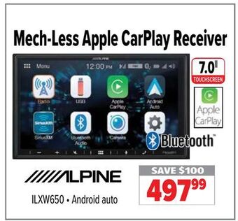 2001 Audio Video Alpine 7.0 mech-less apple carplay receiver offer