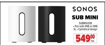 2001 Audio Video Sonos sub mini offer