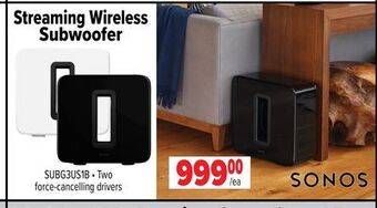 2001 Audio Video Sonos streaming wireless subwoofer offer