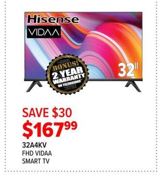 2001 Audio Video Hisense fhd vidaa smart tv offer