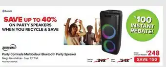 Visions Electronics Soundstage party comrade multicolour bluetooth party speaker offer