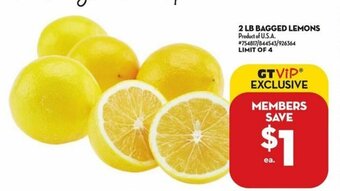 Giant Tiger 2 LB BAGGED LEMONS offer