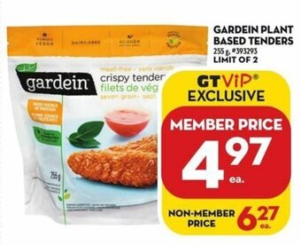 Giant Tiger GARDEIN PLANT BASED TENDERS offer