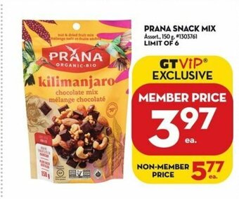 Giant Tiger PRANA SNACK MIX offer