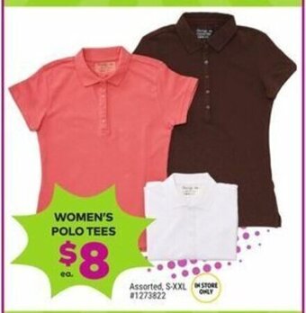 Giant Tiger WOMEN'S POLO TEES offer