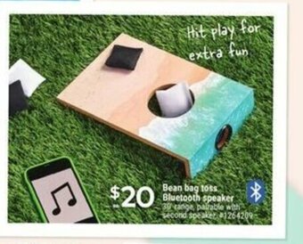 Giant Tiger Bean bag toss Bluetooth speaker offer