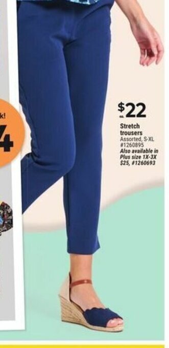 Giant Tiger Stretch trousers offer