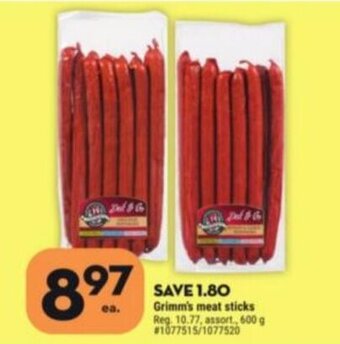 Giant Tiger Grimm's meat sticks offer