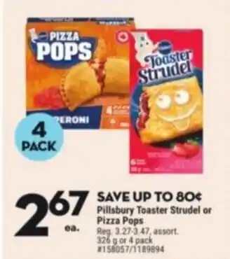 Giant Tiger Pillsbury Toaster Strudel or Pizza Pops offer