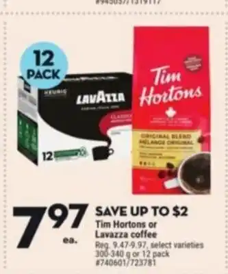 Giant Tiger Tim Hortons or Lavazza coffee offer