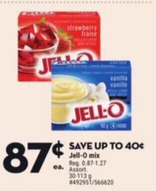 Giant Tiger Jell-o mix offer