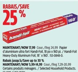 Canadian Tire Handi-Foil Heavy-Duty Aluminum Foil, 18 x 160. offer