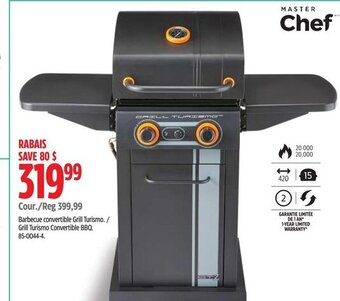 Canadian Tire MASTER Chef Grill Turismo Convertible BBQ. offer