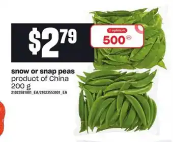 Zehrs Markets Snow or snap peas offer