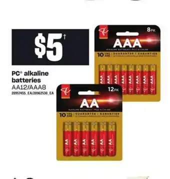 Zehrs Markets PC alkaline batteries offer