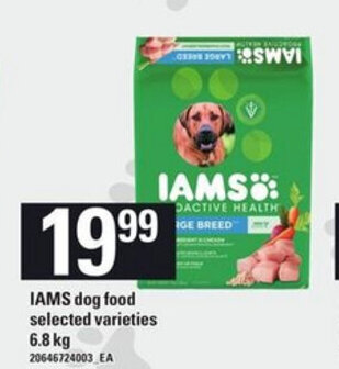 Zehrs Markets IAMS dog food selected varieties offer