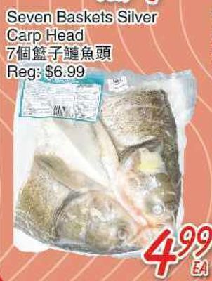 Foody Mart Seven baskets silver carp head offer