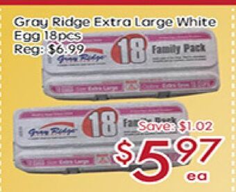 Sunny Food Mart Gray ridge extra large white egg offer