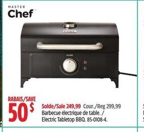Canadian Tire Master chef Electric Tabletop BBQ. 85-0108-4. offer