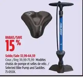 Canadian Tire Bike Pump and Saddles. 75-0551X. offer