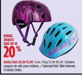 Canadian Tire Kids' Bike Helmets offer