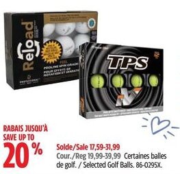 Canadian Tire Golf Balls. 86-0295X offer