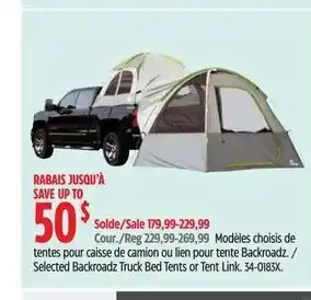 Canadian Tire Backroadz Truck Bed Tents or Tent Link. 34-0183X offer