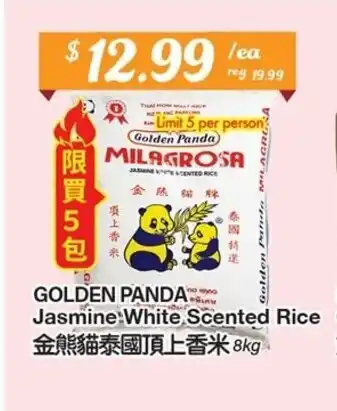 Btrust Supermarket Golden Panda Jasmine White Scented Rice 8kg offer